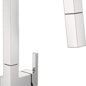 Pull Down Kitchen Faucet Chrome, Chrome Kitchen Faucets with Pull Down Sprayer, Kitchen Sink Faucet, Faucet for Kitchen Sink with Magnetic Docking Spray Head, Chrome 19825LF