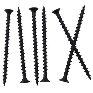 85pcs #8 × 2-1/2 inch High Hardness Drywall Screws, Black, Coarse Thread, Phillips Drive, Bugle Head, Black Wood Screws, Wood and More